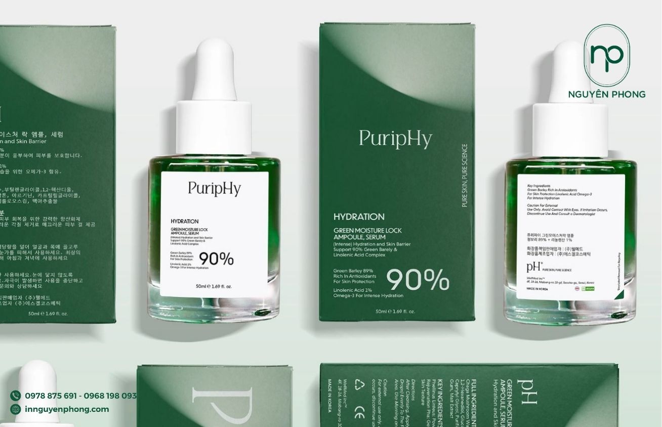 Mẫu hộp giấy đựng serum